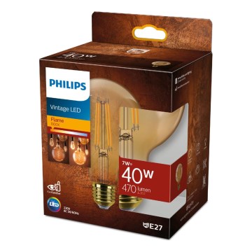 Himmennettävä LED-polttimo VINTAGE Philips G95 E27/7W/230V 1800K
