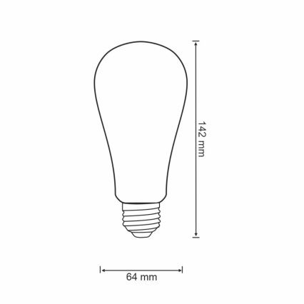 Himmennettävä LED-polttimo VINTAGE ST64 E27/5,5W/230V 1800-2700K Wi-fi Tuya