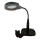 Himmennettävä LED-pöytävalaisin bifokaalisen suurennuslasin kanssa LED/6W/230V 6000-7000K musta