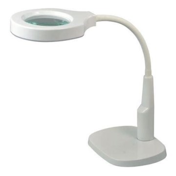 Himmennettävä LED-pöytävalaisin bifokaalisen suurennuslasin kanssa LED/6W/230V 6000-7000K valkoinen