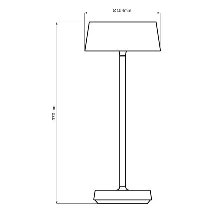 LED Himmennettävä kosketus ulko pöytävalaisin CASABLANCA LED/3,4W/5V USB 3600 mAh IP44 valkoinen