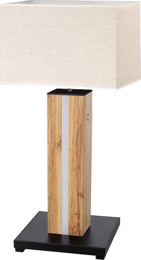 Himmennettävä LED-pöytävalaisin FLAME 1xE27/40W+ LED/4,6W/230V 56,5 cm tammi