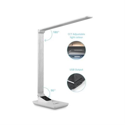 Himmennettävä LED-pöytävalaisin kanssa USB LED/7W/230V 3000K/4000K/5500K valkoinen