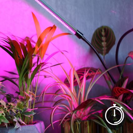 LED Himmennettävä flexible pöytävalaisin kasvien kasvattamiseen VITARO 3xLED/10W/230V musta