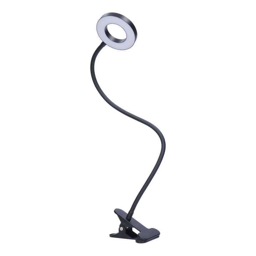 Himmennettävä LED-pöytävalaisin klipsillä LED/8W/230V 3000/4000/5000K musta