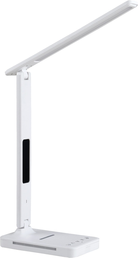 Himmennettävä LED-pöytävalaisin langattomalla latauksella QI, näyttö ja USB-portti LED/7W/230V 3000-6000K valkoinen