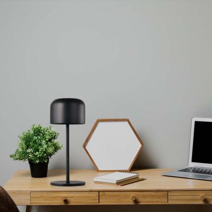 LED Himmennettävä ladattava kosketuspöytävalaisin LED/1,5W/5V 2700-5700K IP54 2200 mAh musta