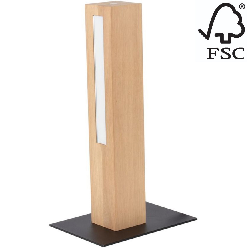 Himmennettävä LED-pöytävalaisin LEON LED/9W/230V tammi – FSC sertifioitu