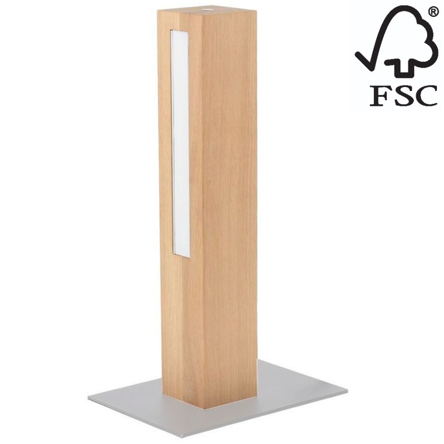 Himmennettävä LED-pöytävalaisin LEON LED/9W/230V tammi – FSC sertifioitu