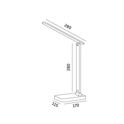 Himmennettävä LED-pöytävalaisin NOBLITE N LED/7W/230V 3000/4000/6500K valkoinen