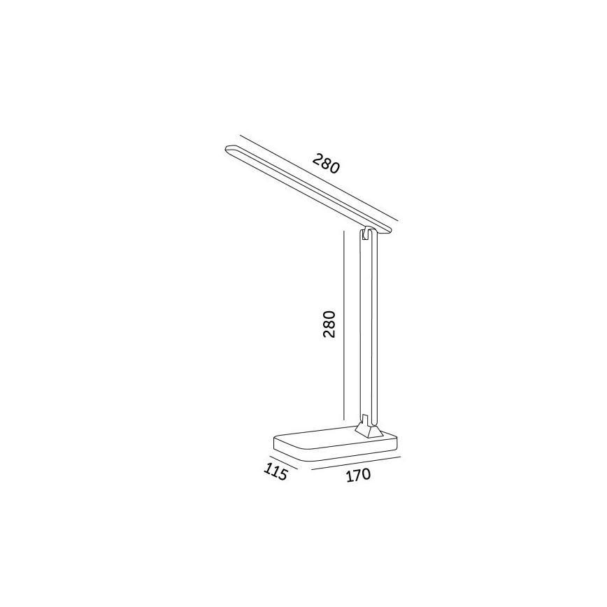 Himmennettävä LED-pöytävalaisin NOBLITE N LED/7W/230V 3000/4000/6500K valkoinen