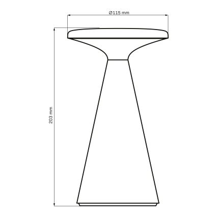 LED Himmennettävä kosketus ulko pöytävalaisin PAROS LED/1,8W/5V USB 1800 mAh IP44 valkoinen