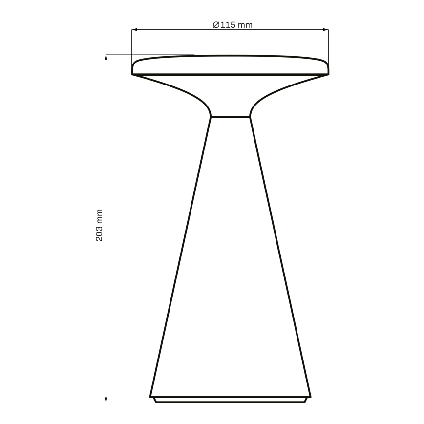 LED Himmennettävä kosketus ulko pöytävalaisin PAROS LED/1,8W/5V USB 1800 mAh IP44 valkoinen