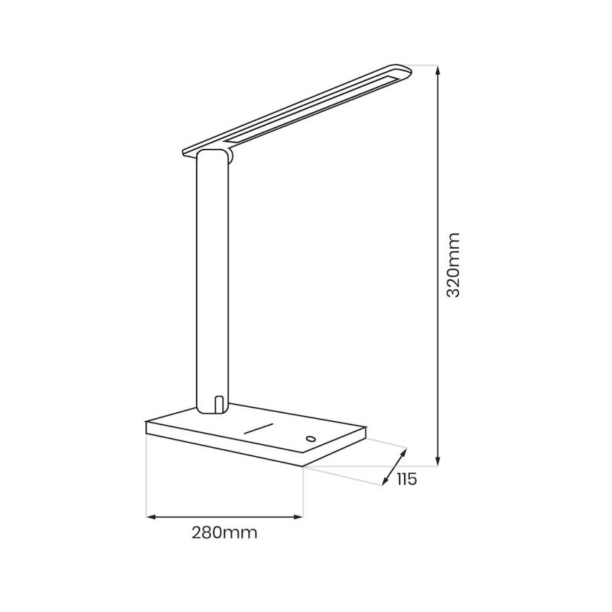 Himmennettävä LED-pöytävalaisin POST LED/5W/5V 3000-6500K musta