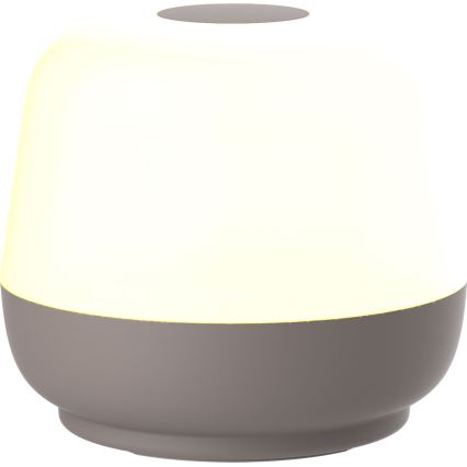 LED Himmennettävä kosketus ulko pöytävalaisin SAMBA LED/1,2W/5V USB 1200 mAh IP44 harmaa