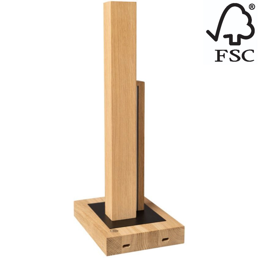 Himmennettävä LED-pöytävalaisin SOHO BLACK LED/10W/230V 45 cm tammi – FSC sertifioitu