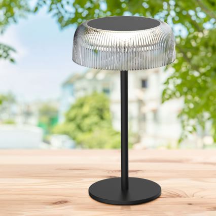 LED Himmennettävä kosketus ulko pöytävalaisin TRYPOLIS LED/2W/5V USB 1800 mAh IP44 musta