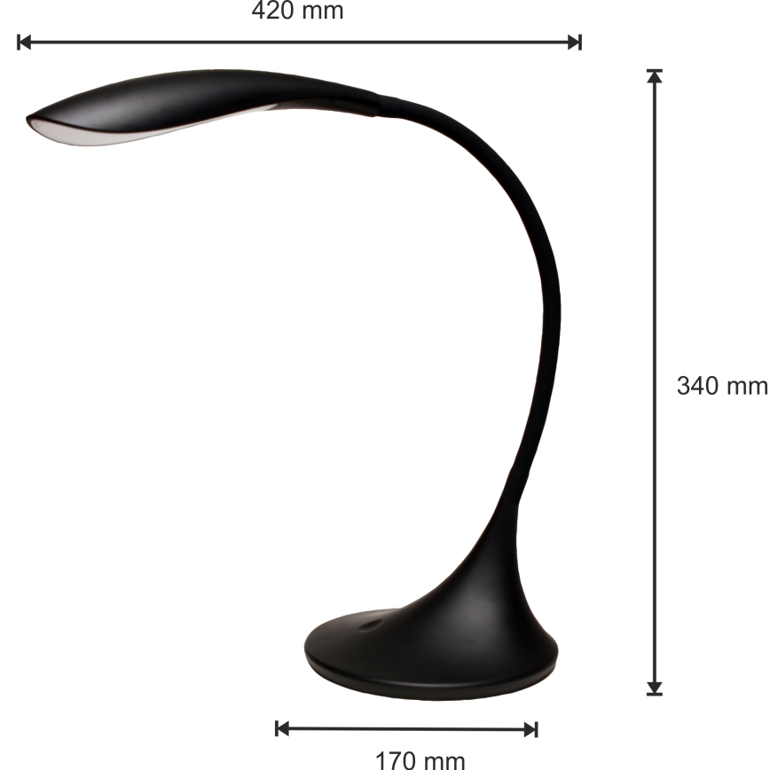 Himmennettävä LED-pöytävalaisin VELA LED/6,5W/230V musta