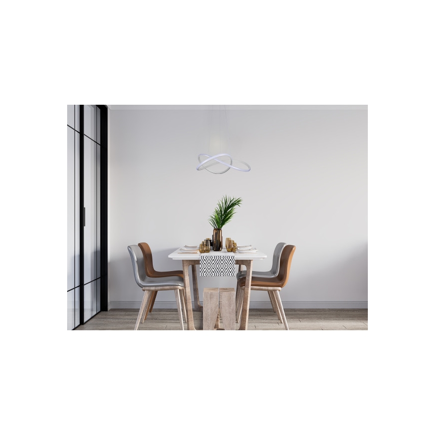 Himmennettävä LED-riippuvalaisin vaijerilla LED/85W/230V 3000–6500K Ø 60 cm + kaukosäädin