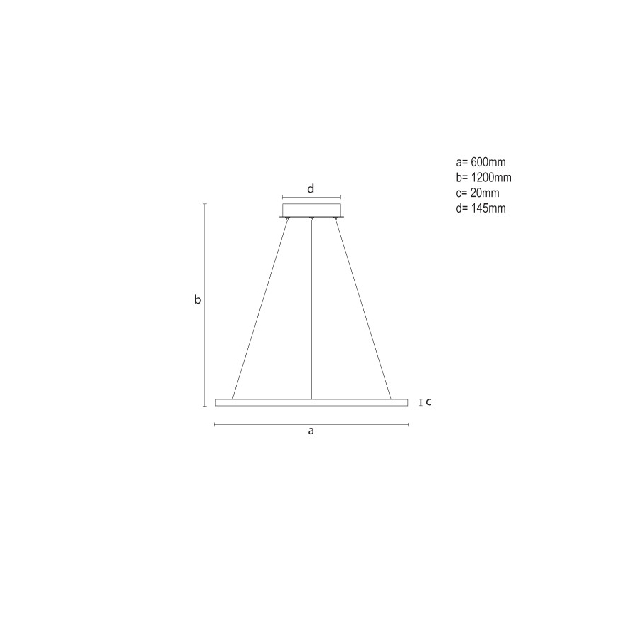 Himmennettävä LED-riippuvalaisin vaijerilla LED/32W/230V 3000–6500K Ø 60 cm + kaukosäädin