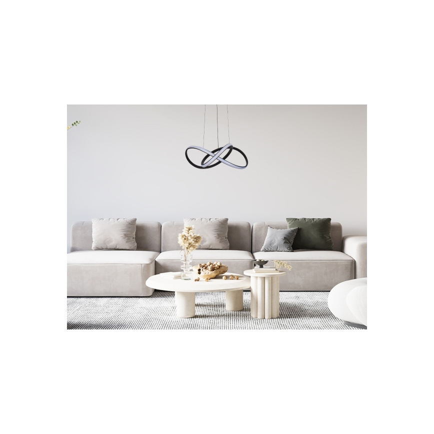 LED-himmennettävä riippuvalaisin vaijerilla LED/65W/230V 3000-6500K halkaisija 49 cm + kaukosäädin