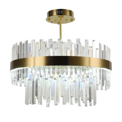 LED Himmennettävä kristalli kattokruunu on a pole LED/80W/230V 3000-6500K kulta + kauko-ohjaus
