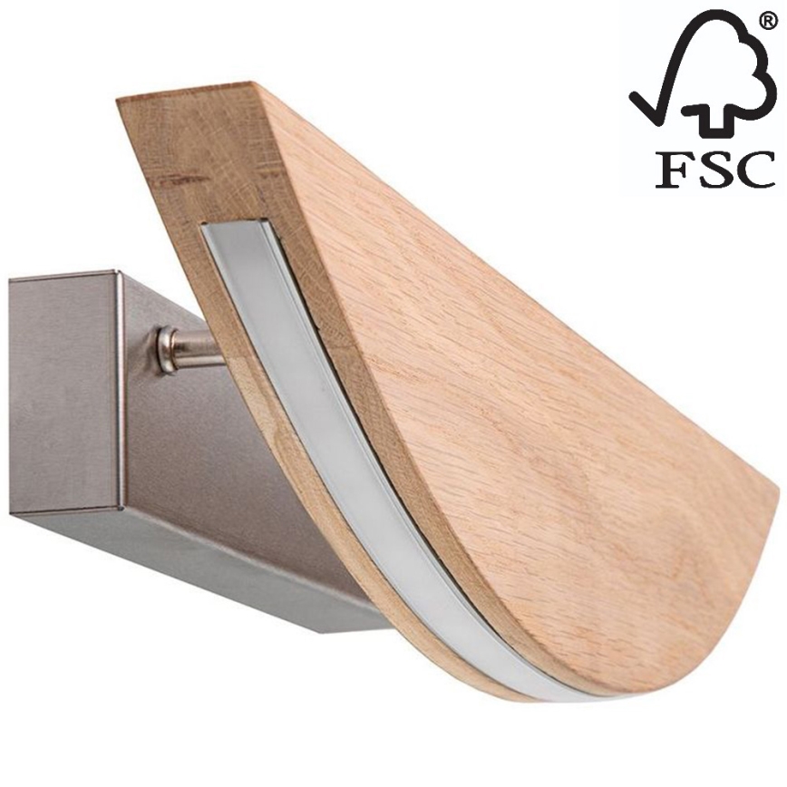 Himmennettävä LED-seinävalaisin DUBAI LED/6,5W/230V tammi – FSC sertifioitu