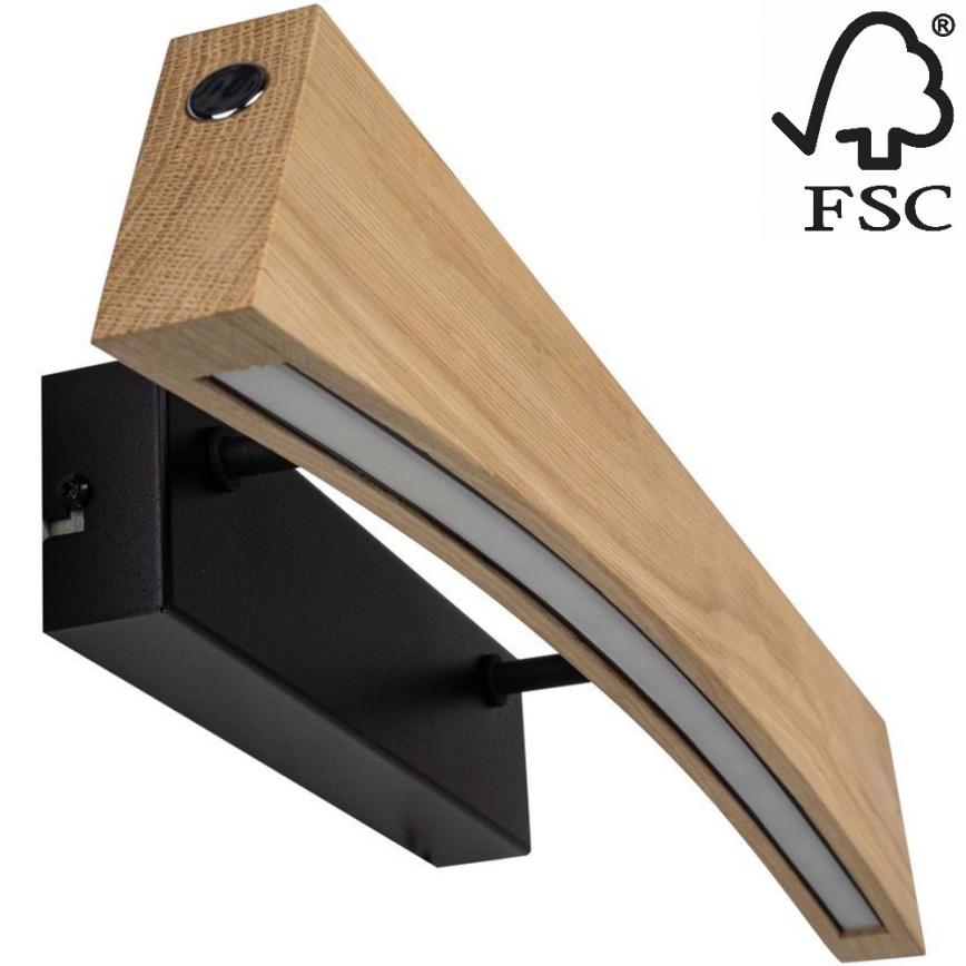 Himmennettävä LED-seinävalaisin ZIAD LED/6,5W/230V tammi – FSC sertifioitu