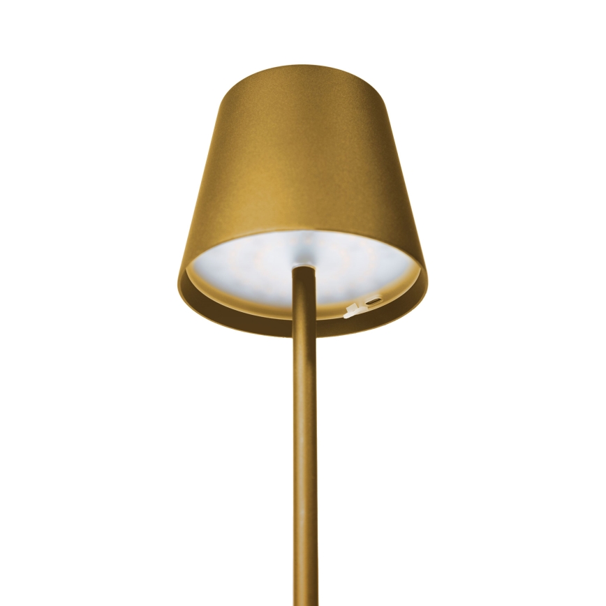 LED Himmennettävä ulko rechargeable pöytävalaisin LED/4W/4000 mAh 3000/4000/5500K IP44 kulta