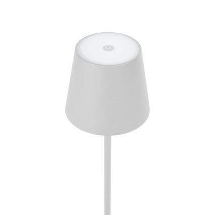 LED Himmennettävä ulko rechargeable pöytävalaisin LED/4W/4000 mAh 3000/4000/5500K IP44 valkoinen