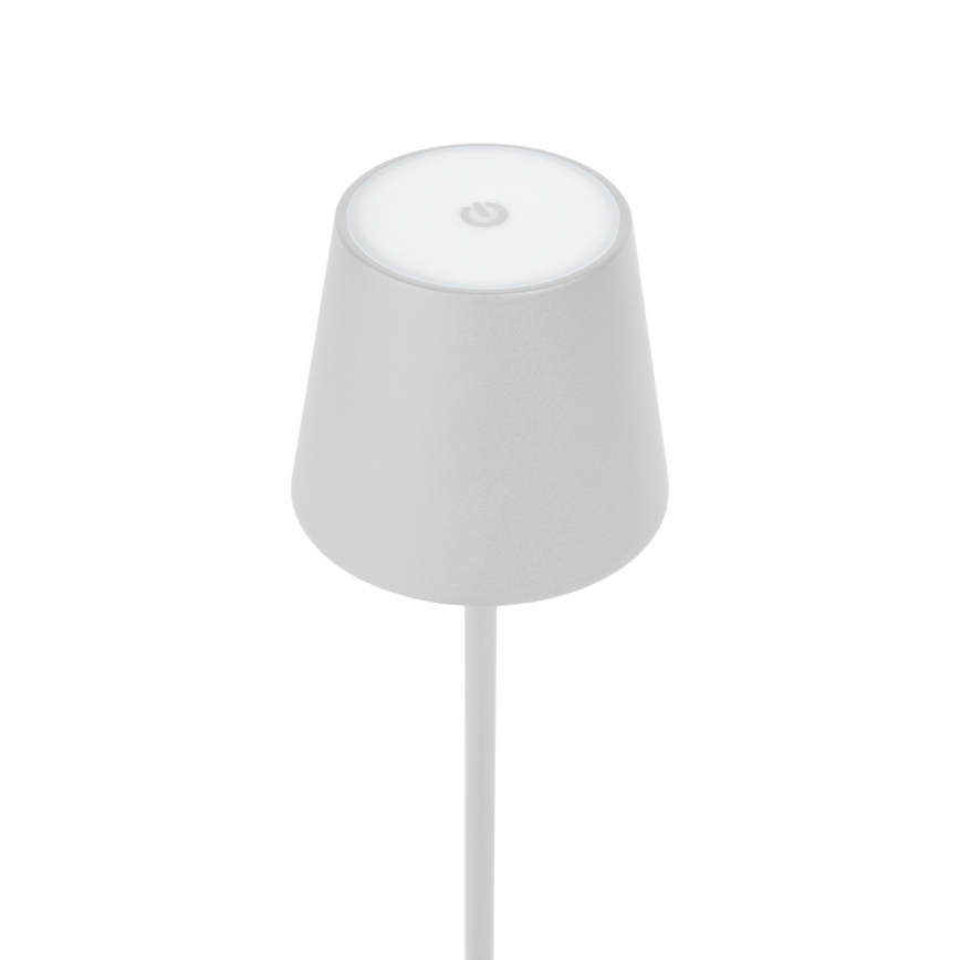 LED Himmennettävä ulko rechargeable pöytävalaisin LED/4W/4000 mAh 3000/4000/5500K IP44 valkoinen