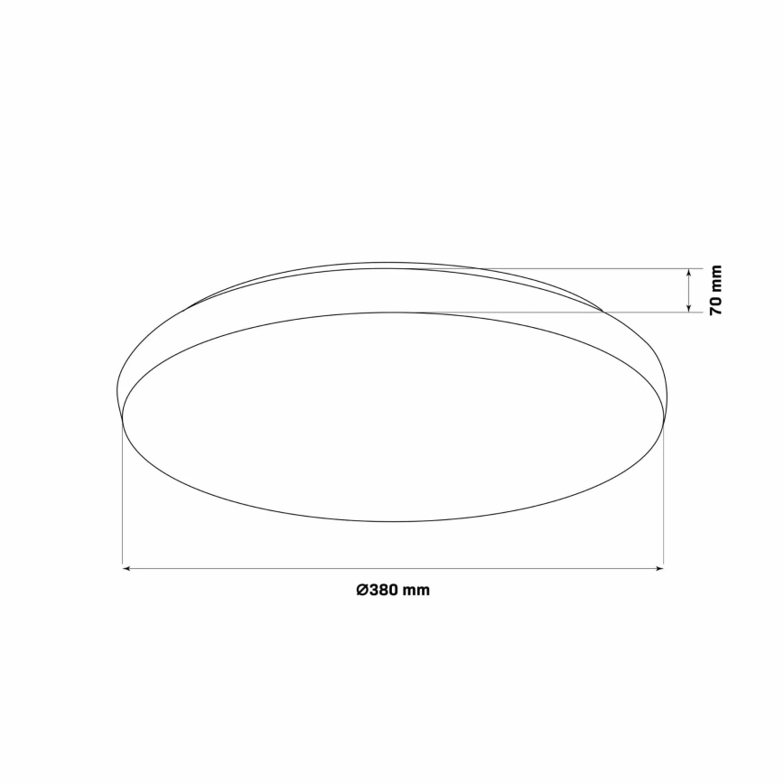 Himmennettävä LED-valaisin kylpyhuoneeseen PIRIUS LED/48W/230V halkaisija 38 cm 3000-6000K IP44 + kauko-ohjaus