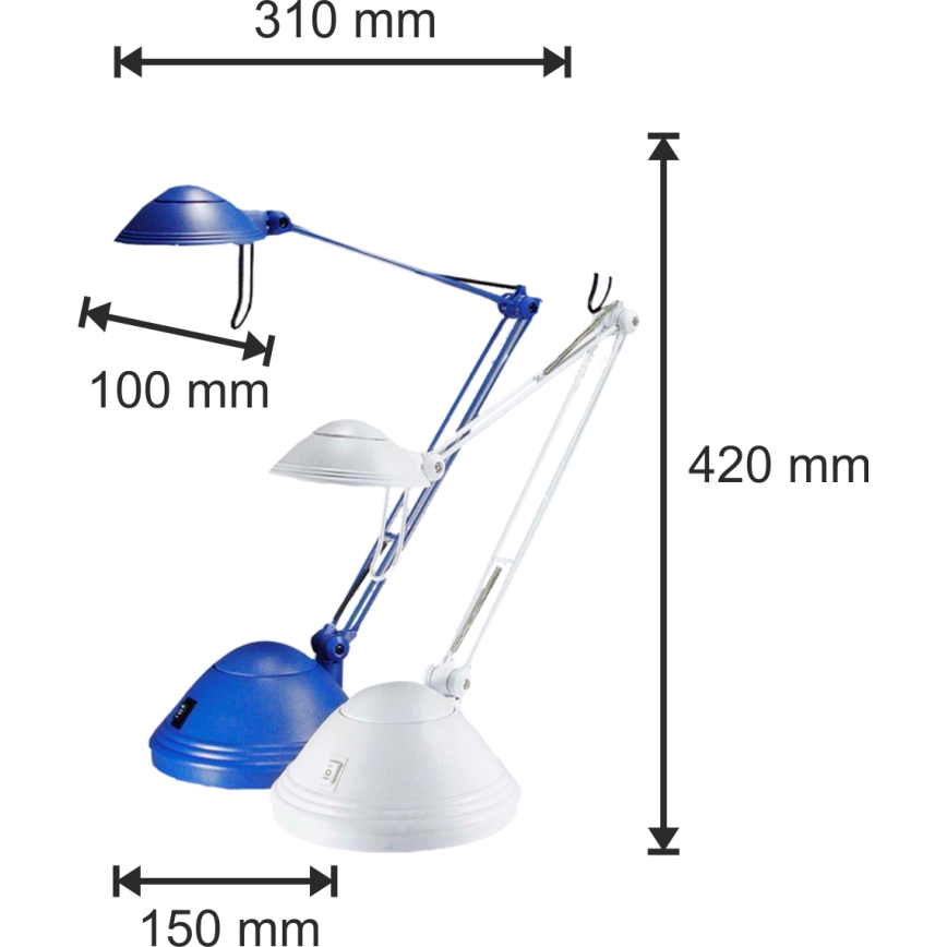 Himmennettävä pöytävalaisin ELA 1xGY6,35/50W/230V/12V sininen