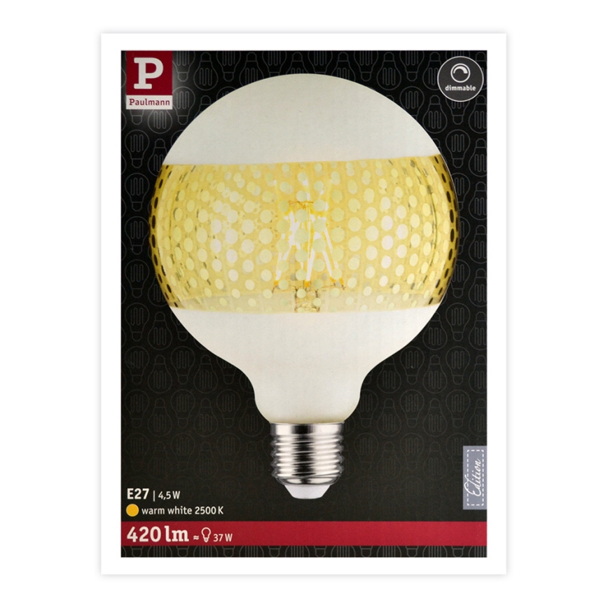 Himmennettevä LED-polttimo CLASSIC G125 E27/4,5W/230V 2500K - Paulmann 28770