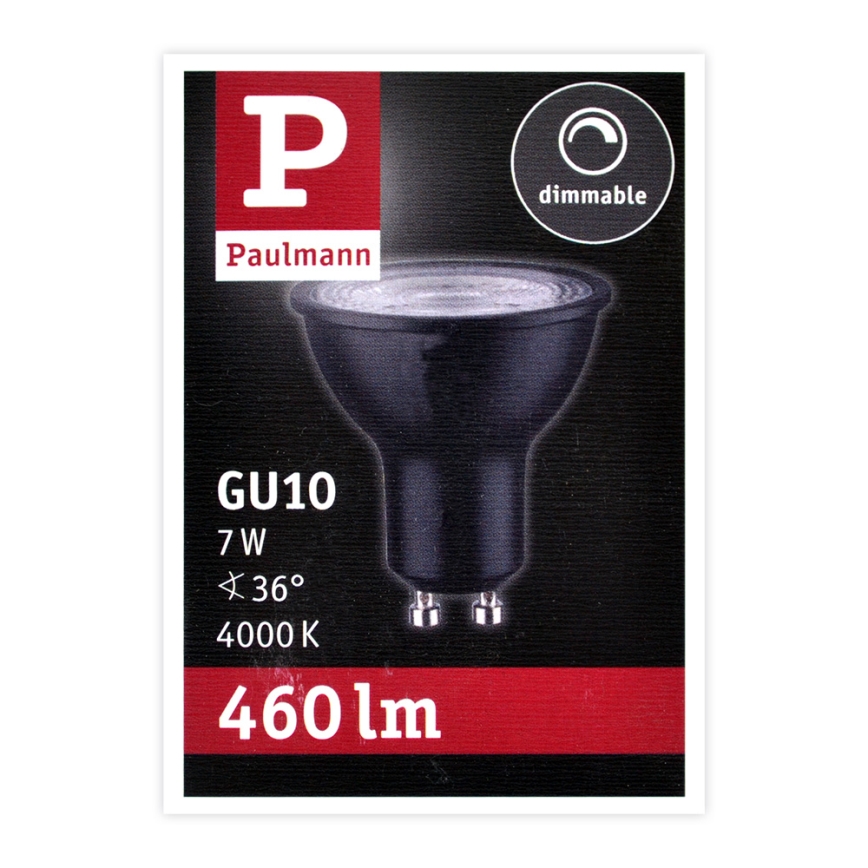 Himmennettevä LED-polttimo GU10/7W/230V 4000K - Paulmann 28754