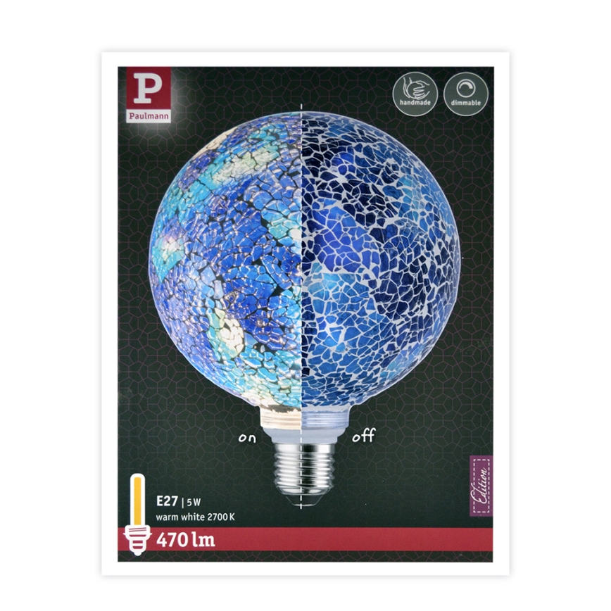 Himmennettevä LED-polttimo MOSAIC G125 E27/5W/230V 2700K - Paulmann 28750