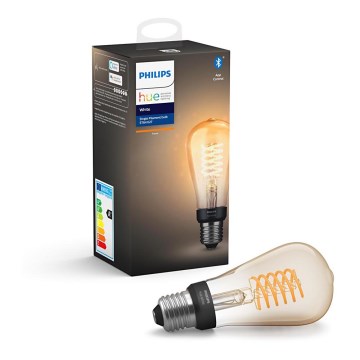 Himmennettevä LED-polttimo Philips Hue WHITE FILAMENT ST64 E27/7W/230V 2100K