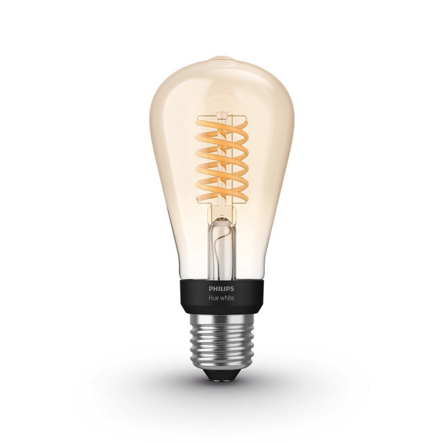 Himmennettevä LED-polttimo Philips Hue WHITE FILAMENT ST64 E27/7W/230V 2100K