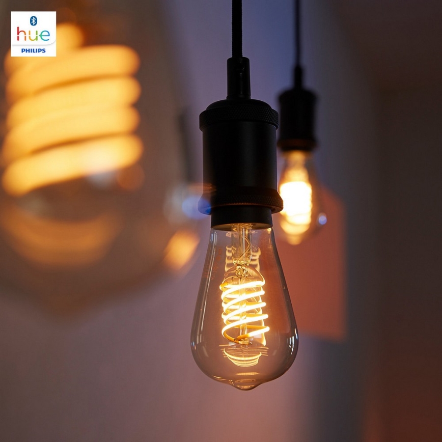 Himmennettevä LED-polttimo Philips Hue WHITE FILAMENT ST64 E27/7W/230V 2100K