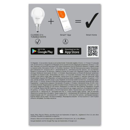 Himmennettevä LED-polttimo SMART+ E14/5W/230V 2700K-6500K Wi-Fi - Ledvance