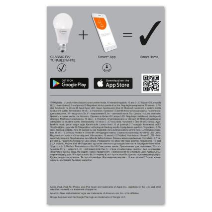 Himmennettevä LED-polttimo SMART+ E27/14W/230V 2700K-6500K Wi-Fi - Ledvance