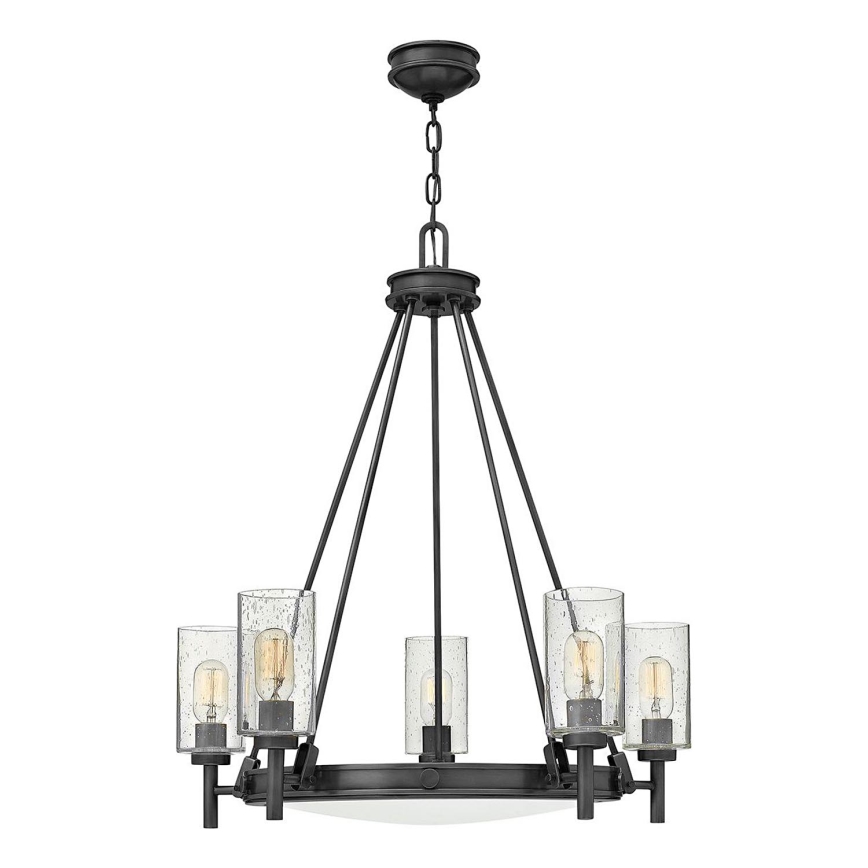 Hinkley - COLLIER riippuvalaisin ketjulla 5xE27/40W/230V, halkaisija 68,5 cm, musta