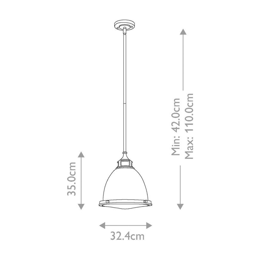 Hinkley - Riippukattokruunu AMELIA 1xE27/60W/230V kiiltävä kromi