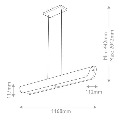 Hinkley - ARCO LED-kattokruunu kaapeliripustuksella LED/43W/230V 3000K kullanvärinen