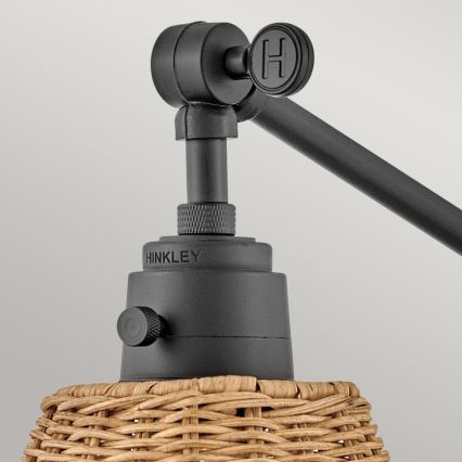 Hinkley - Seinäspotti ARTI 1xE27/60W/230V musta/ruskea