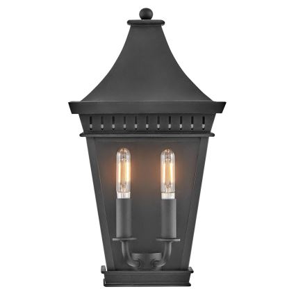 Hinkley - Ulkoseinävalaisin CHAPEL HILL 2xE14/40W/230V IP44 musta