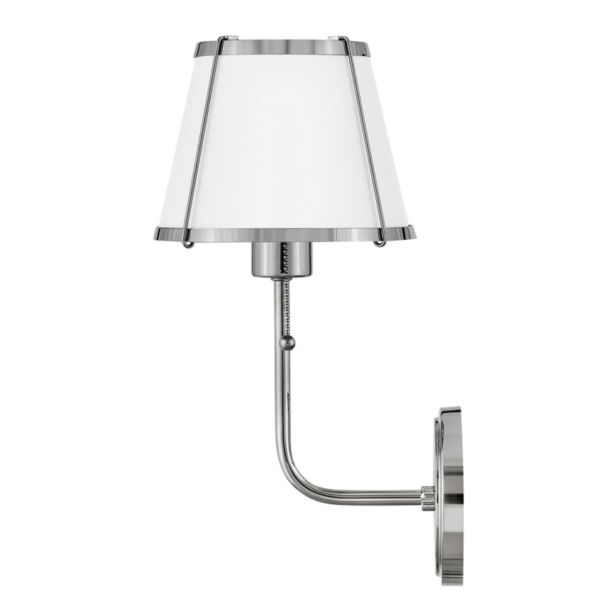 Hinkley - Seinävalaisin CLARKE 1xE27/40W/230V kiiltävä kromi/valkoinen