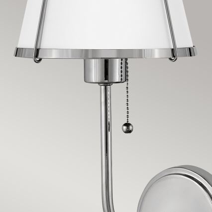 Hinkley - Seinävalaisin CLARKE 1xE27/40W/230V kiiltävä kromi/valkoinen
