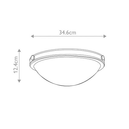 Hinkley - Kattovalaisin COLLIER 2xE27/40W/230V halkaisija 34,6 cm musta