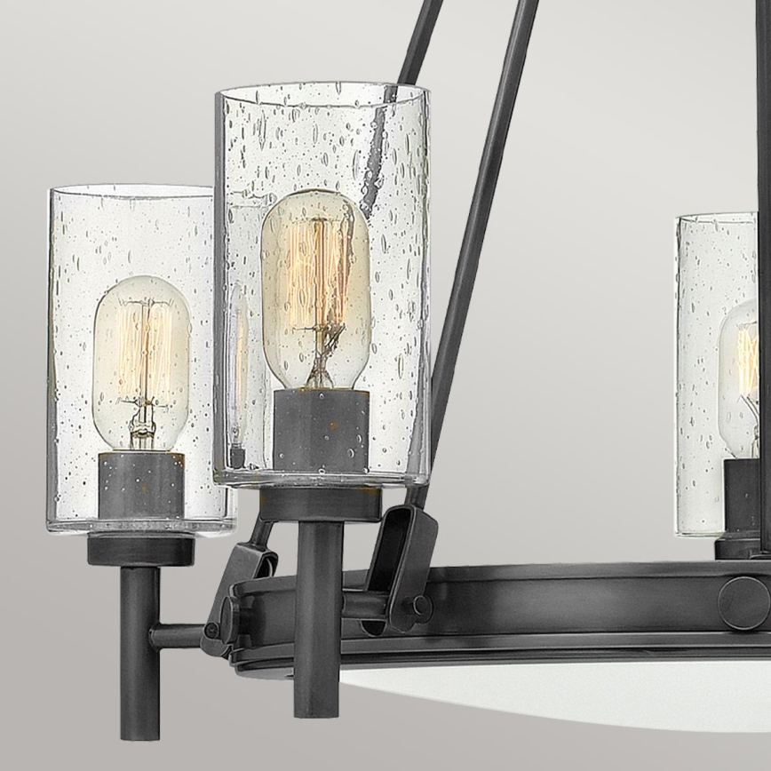 Hinkley - COLLIER riippuvalaisin ketjulla 5xE27/40W/230V, halkaisija 68,5 cm, musta